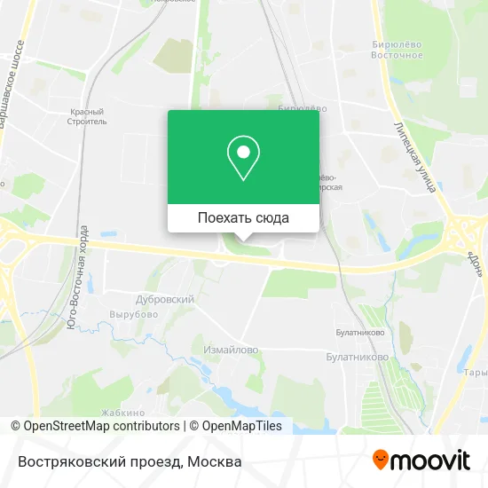 Карта Востряковский проезд