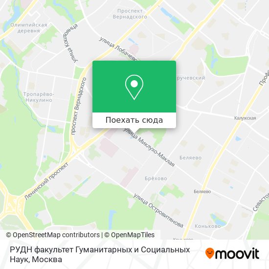 Рудн карта москвы