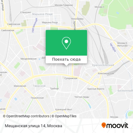 Карта Мещанская улица 14