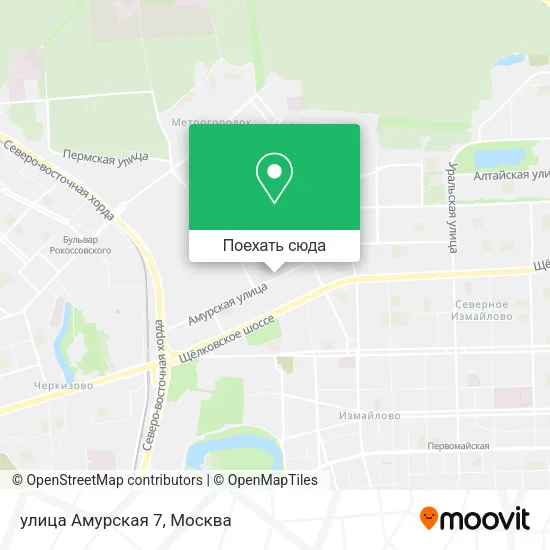 Карта улица Амурская 7