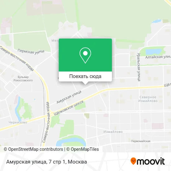 Карта Амурская улица, 7 стр 1