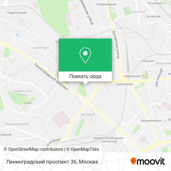 Карта Ленинградский проспект 36