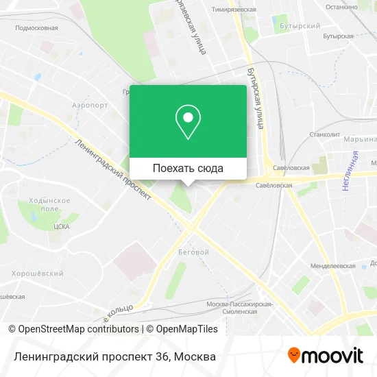 Карта Ленинградский проспект 36