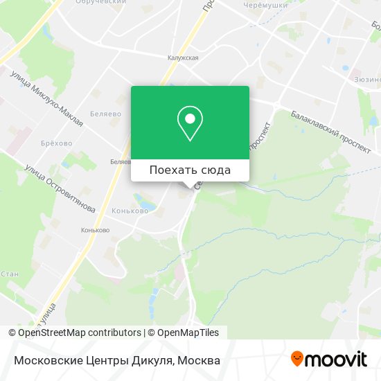 Карта Московские Центры Дикуля
