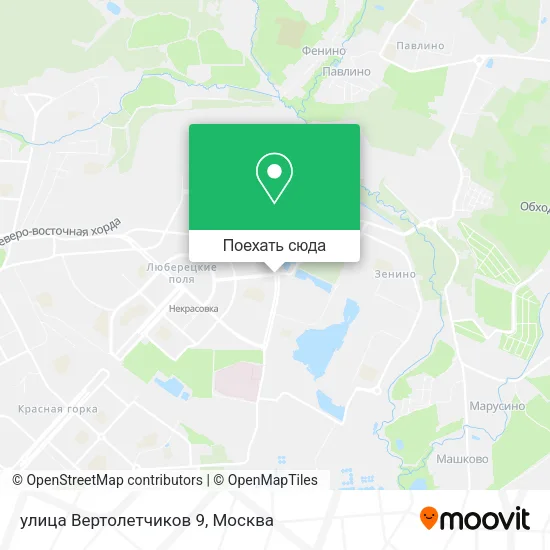 Карта улица Вертолетчиков 9