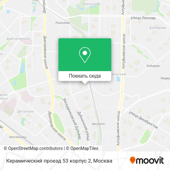 Карта Керамический проезд 53 корпус 2