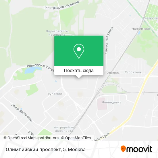 Карта Олимпийский проспект, 5