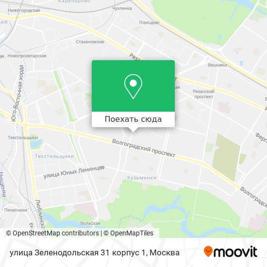 Карта улица Зеленодольская 31 корпус 1