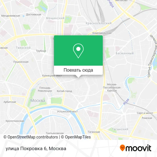 Карта улица Покровка 6