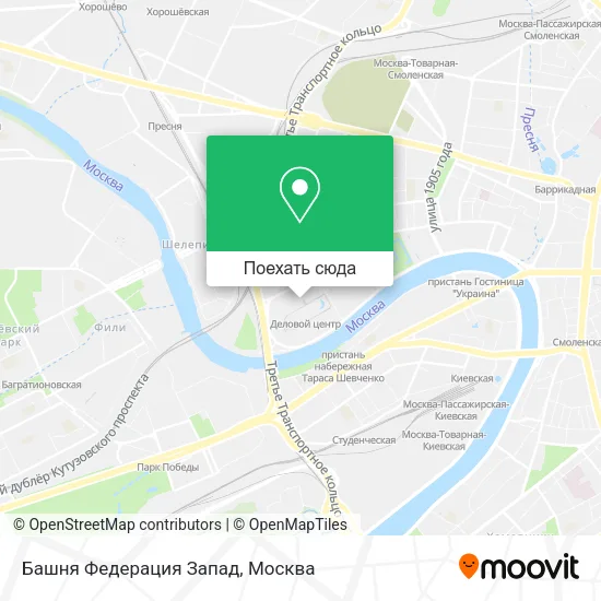 Карта Башня Федерация Запад