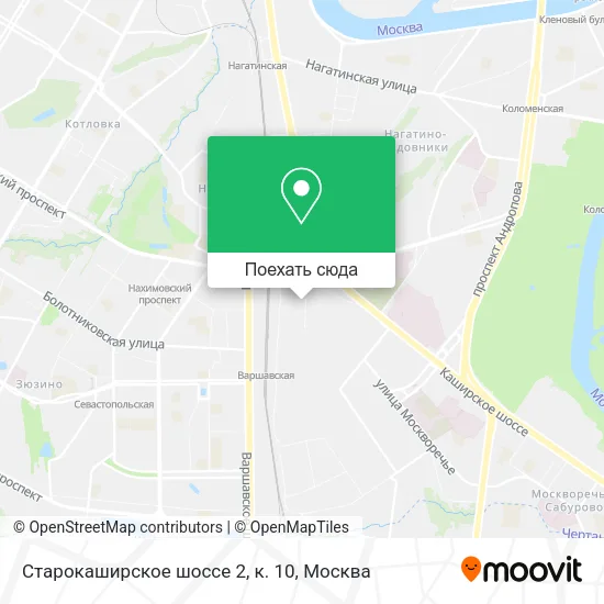 Карта Старокаширское шоссе 2, к. 10