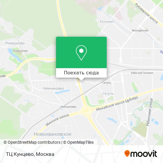 Карта ТЦ Кунцево