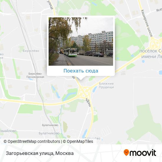 Карта Загорьевская улица