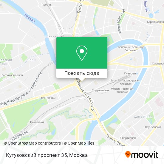Карта Кутузовский проспект 35