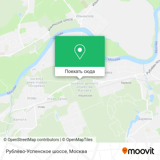 Карта Рублёво-Успенское шоссе