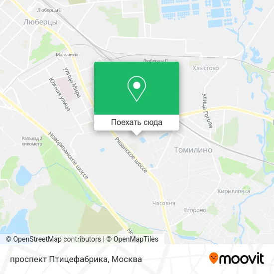 Карта проспект Птицефабрика