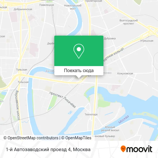 Карта 1-й Автозаводский проезд 4