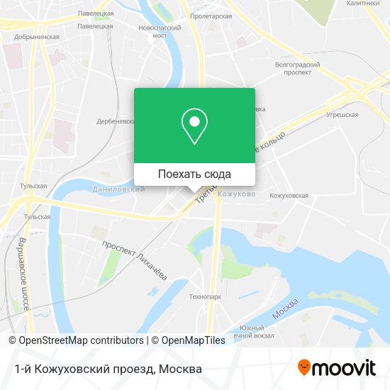 Карта 1-й Кожуховский проезд