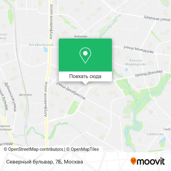 Карта Северный бульвар, 7Б