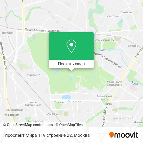 Карта проспект Мира 119 строение 22