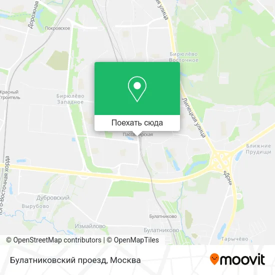 Карта Булатниковский проезд
