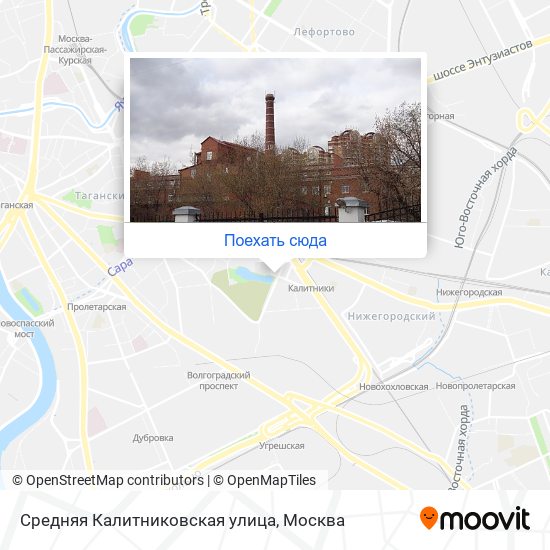 Карта Средняя Калитниковская улица