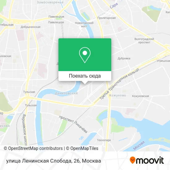 Карта улица Ленинская Слобода, 26