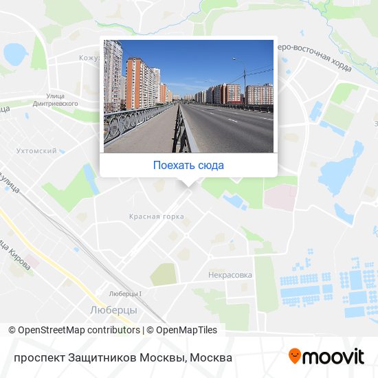 Карта проспект Защитников Москвы