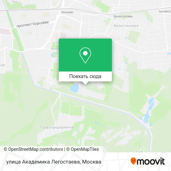 Карта улица Академика Легостаева