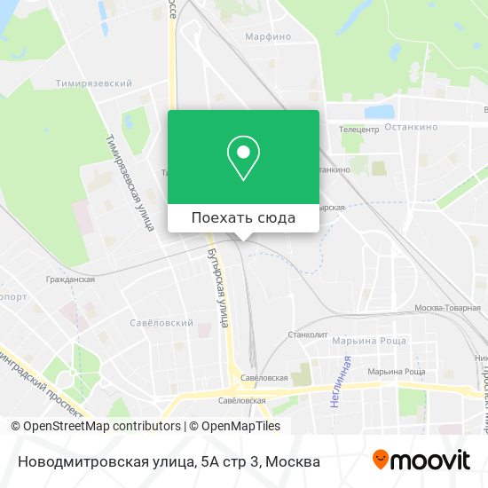 Карта Новодмитровская улица, 5А стр 3