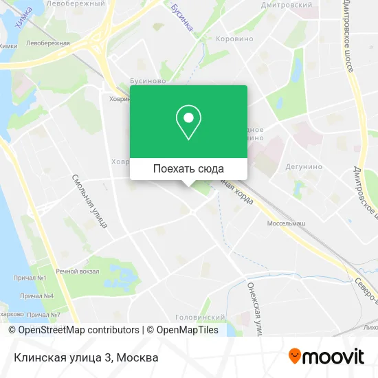 Карта Клинская улица 3