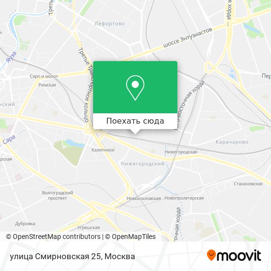 Карта улица Смирновская 25