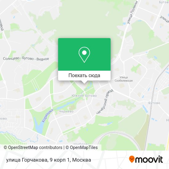 Карта улица Горчакова, 9 корп 1