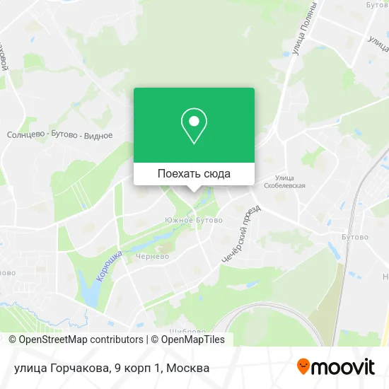Карта улица Горчакова, 9 корп 1
