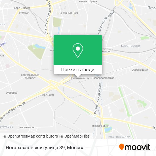 Карта Новохохловская улица 89