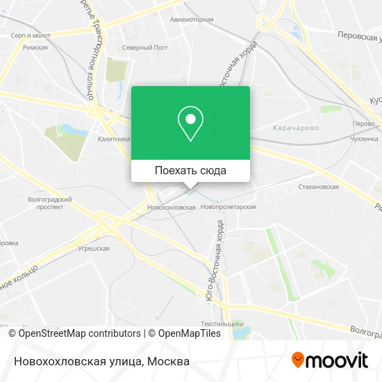 Карта Новохохловская улица