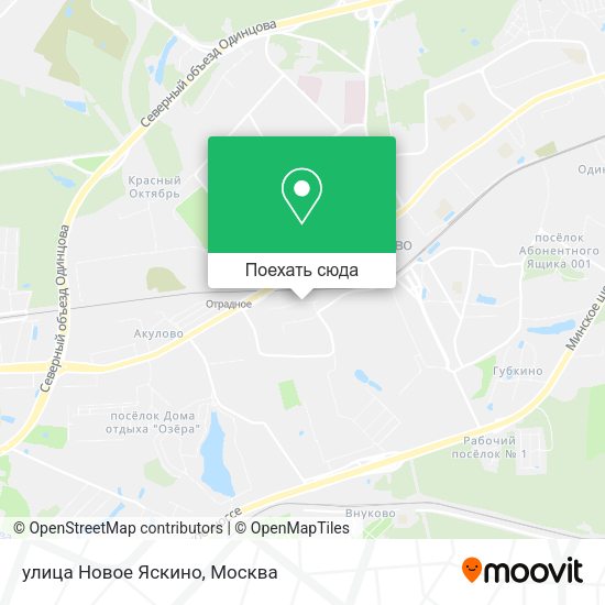 Карта улица Новое Яскино