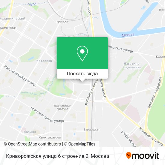 Карта Криворожская улица 6 строение 2