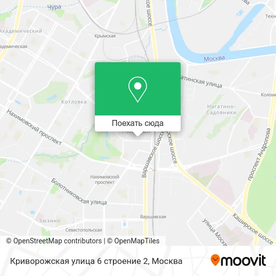 Карта Криворожская улица 6 строение 2