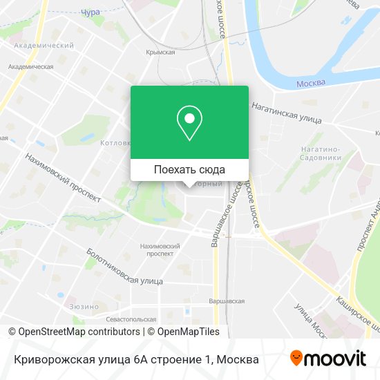Карта Криворожская улица 6А строение 1