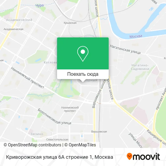 Карта Криворожская улица 6А строение 1