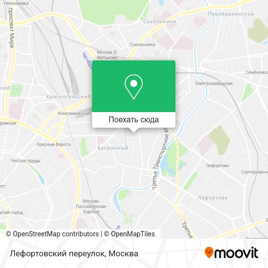 Карта Лефортовский переулок