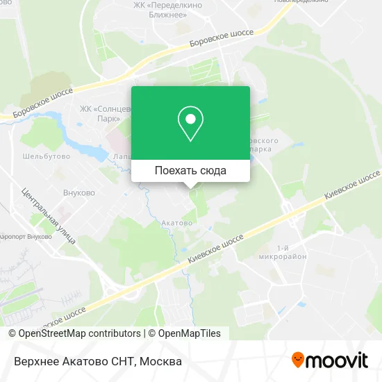 Карта Верхнее Акатово СНТ