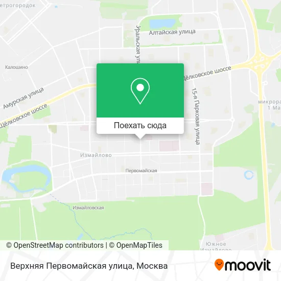 Карта Верхняя Первомайская улица