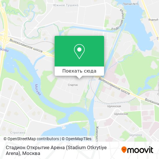 Карта Стадион Открытие Арена (Stadium Otkrytiye Arena)