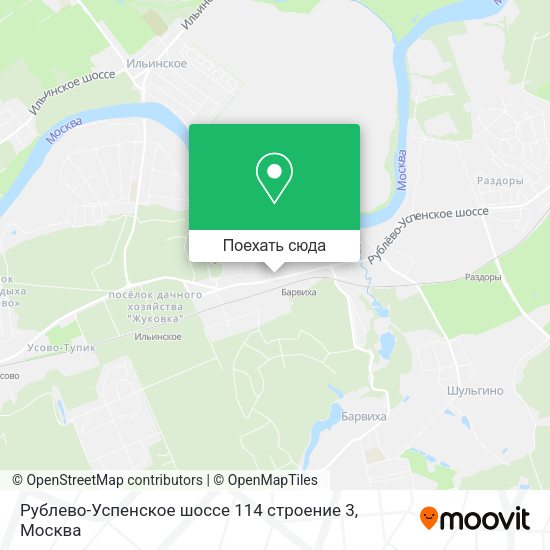 Карта Рублево-Успенское шоссе 114 строение 3