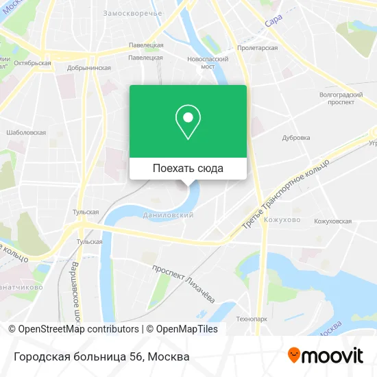 Карта Городская больница 56
