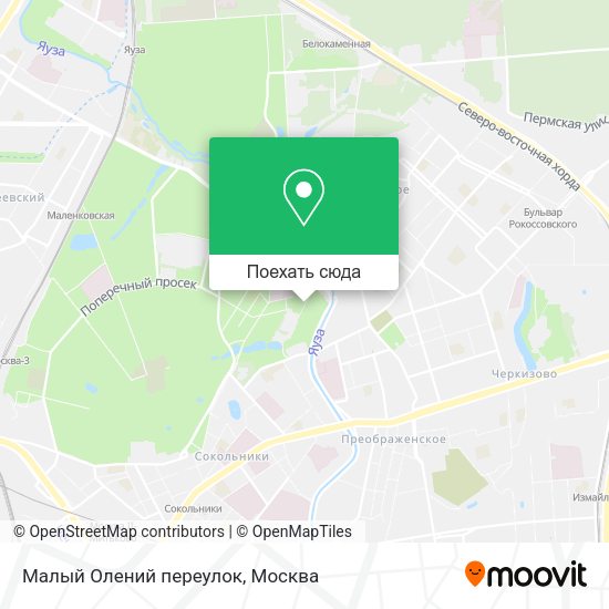 Карта Малый Олений переулок