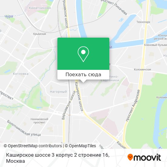 Карта Каширское шоссе 3 корпус 2 строение 16