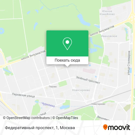 Карта Федеративный проспект, 1